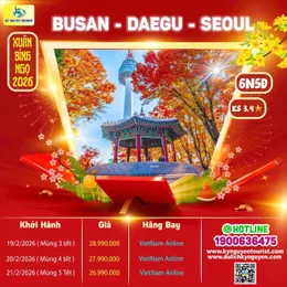 [Tết Nguyên Đán 2026] HÀN QUỐC - BUSAN – DAEGU - SEOUL 6N5Đ