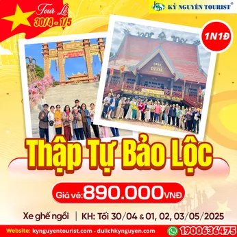 TOUR LỄ 30/04 - HÀNH HƯƠNG 10 CHÙA BẢO LỘC - 1N1Đ