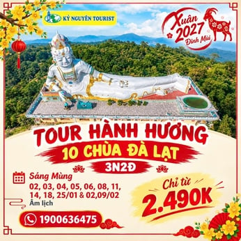 [HH TẾT 2027] THẬP TỰ ĐÀ LẠT 3N2Đ