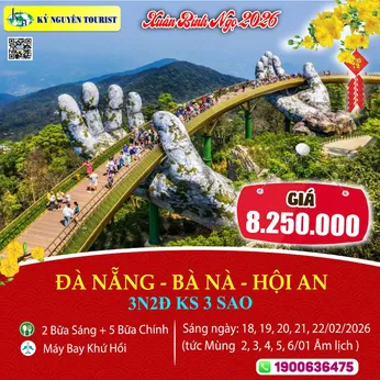 [Tết Nguyên Đán 2026] ĐÀ NẴNG – BÀ NÀ HILL - HỘI AN 3N2Đ