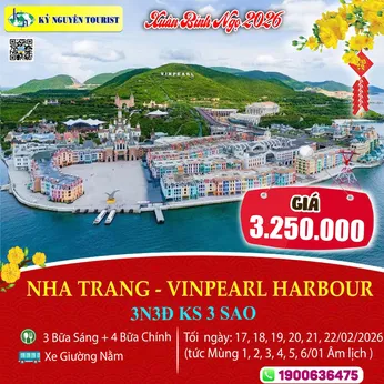 [Tết Nguyên Đán 2026] NHA TRANG – VINPEARL HARBOUR 3N3Đ - Xe Giường Nằm