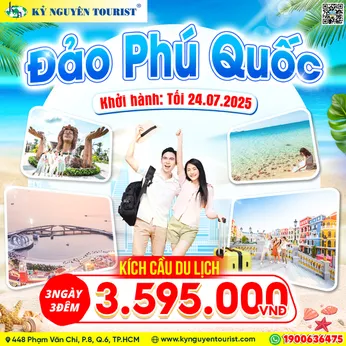 KHUYẾN MÃI DU LỊCH - PHÚ QUỐC 3N3Đ - ĐỊA TRUNG HẢI - CẦU HÔN KISS BRIDGE  - XE GIƯỜNG NẰM