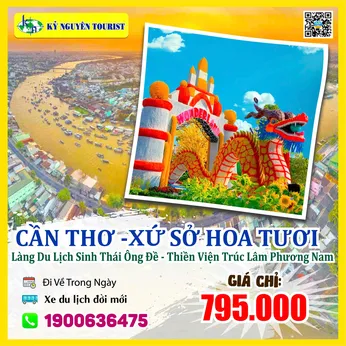 CẦN THƠ - 1NGÀY - LÀNG DU LỊCH ÔNG ĐỀ - XỨ SỞ HOA TƯƠI WONDER LAND CẦN THƠ