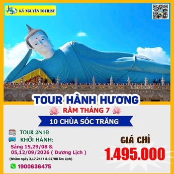 [VU LAN BÁO HIẾU] HÀNH HƯƠNG THẬP TỰ SÓC TRĂNG - CẦN THƠ 2N