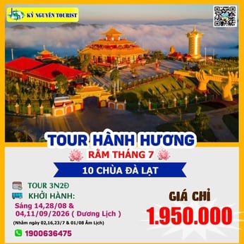 [VU LAN BÁO HIẾU] THẬP TỰ ĐÀ LẠT 3N2Đ