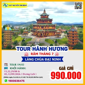 [VU LAN BÁO HIẾU] LÀNG CHÙA ĐẠI NINH - KDL SAMTEN HILL (TÂY TẠNG) 1N1Đ