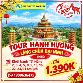 [HH TẾT 2027] LÀNG CHÙA ĐẠI NINH - KDL SAMTEN HILL (TÂY TẠNG) 1N1Đ