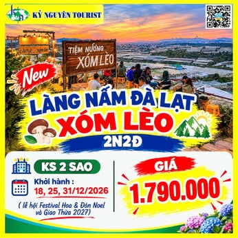 [MÙA LỄ HỘI] LÀNG NẤM ĐÀ LẠT 2N2Đ - VƯỜN NHẬT BẢN - RỪNG THÔNG NÚI VOI