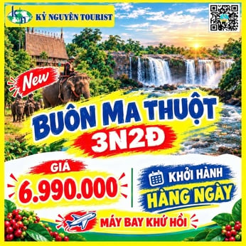 VỀ MIỀN ĐẠI NGÀN - BUÔN MA THUỘT - BUÔN ĐÔN - HỒ LĂK 3N2Đ