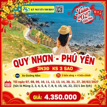 [TẾT 2027] QUY NHƠN – PHÚ YÊN 3N3Đ 
