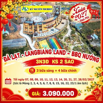 [TẾT 2027] ĐÀ LẠT - LANGBIANG LAND 3N3Đ
