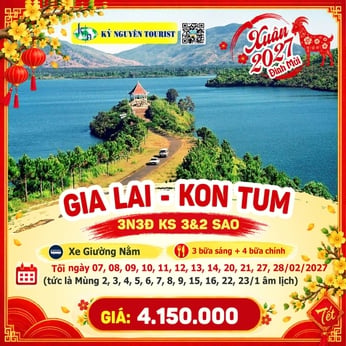 [TẾT 2027] GIA LAI - KON TUM - MĂNG ĐEN 3N3Đ