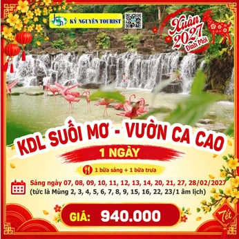 [TẾT 2027] CÔNG VIÊN SUỐI MƠ - THIÊN ĐƯỜNG BIỂN TRÊN RỪNG 1N