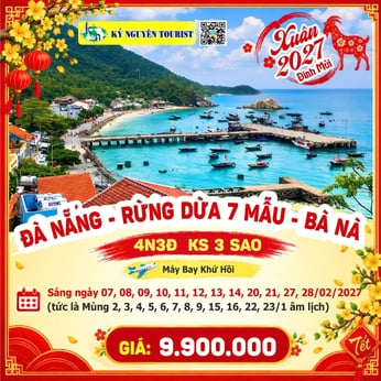 [TẾT 2027] ĐÀ NẴNG – RỪNG DỪA 7 MẪU - HỘI AN 4N3Đ