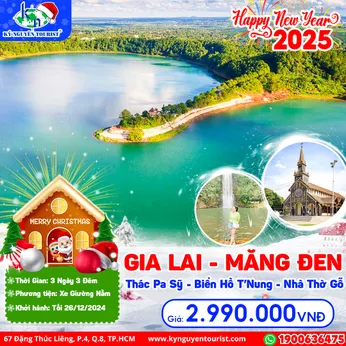 [TẾT DƯƠNG LỊCH 2025] GIA LAI 3N3Đ XE GIƯỜNG NẰM - KON TUM - MĂNG ĐEN - THÁC PA SỸ - BIỂN HỒ T NƯNG 