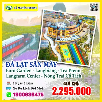 [MỚI] ĐÀ LẠT -  LANGBIANG LAND - TEA PREN - KHÁCH SẠN 3 SAO