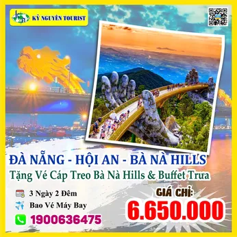 ĐÀ NẴNG 3N2Đ - HỘI AN - TẶNG VÉ BÀ NÀ HILLS & BUFFET TRƯA - MÁY BAY KHỨ HỒI