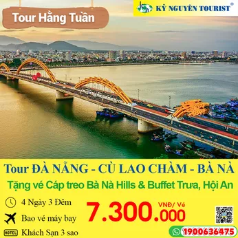 ĐÀ NẴNG 4N3Đ – RỪNG DỪA BẢY MẪU - PHỐ CỔ HỘI AN - BÁN ĐẢO SƠN TRÀ - BÀ NÀ HILLS -  BAO VÉ MÁY BAY