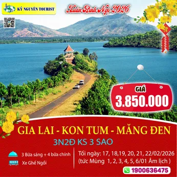 [Tết Nguyên Đán 2026] GIA LAI - KON TUM - MĂNG ĐEN 3N3Đ