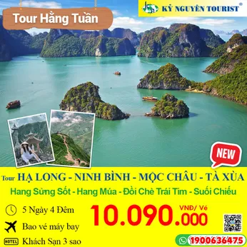 LMB028.  MỘC CHÂU – TÀ XÙA - 5 NGÀY 4 ĐÊM - HÀ NỘI – HẠ LONG – NINH BÌNH - BẮC YÊN - BAO VÉ MÁY BAY KHỨ HỒI