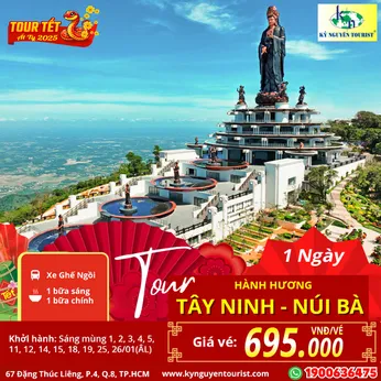 [TOUR TẾT 2025] TÂY NINH - SUNWORLD NÚI BÀ ĐEN - CHÙA GÒ KÉN - CHỢ LONG HOA - TÒA THÁNH - 1 NGÀY