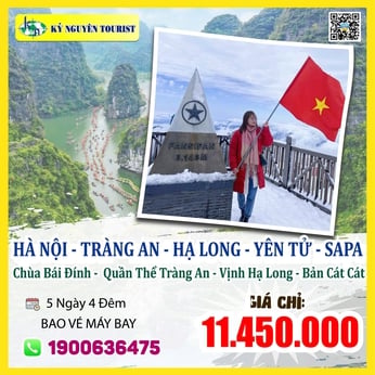 VL03. HÀ NỘI – TRÀNG AN - BÁI ĐÍNH - VỊNH HẠ LONG –  YÊN TỬ - SAPA - 5N4Đ - BAO VÉ MÁY BAY KHỨ HỒI