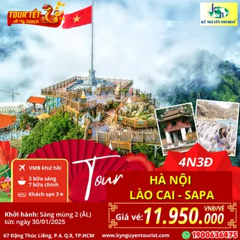 [TẾT NGUYÊN ĐÁN] VL06. HÀ NỘI – LÀO CAI – SAPA - 4N3Đ - BAO VÉ MÁY BAY KHỨ HỒI