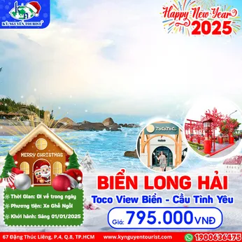 [TẾT DƯƠNG LỊCH 2025] BIỂN LONG HẢI - CẦU TÌNH YÊU - DINH CÔ - TOCO VIEW BIỂN - 1N