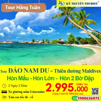 ĐẢO NAM DU - THIÊN ĐƯỜNG MALDIVES CỦA VIỆT NAM - XE GIƯỜNG LIMOUISNE