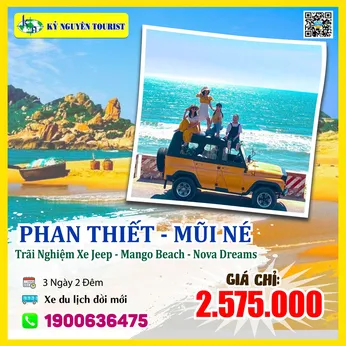PHAN THIẾT - MŨI NÉ - TRẢI NGHIỆM XE JEEP - NOVA DREAMS - NGHỈ DƯỠNG RESORT 3 SAO - 3N2Đ