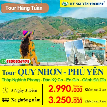 QUY NHƠN - PHÚ YÊN 3N3Đ - ĐẢO KỲ CO - THÁP NGHINH PHONG 