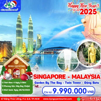 [TẾT DƯƠNG LỊCH 2025] SINGAPORE - MALAYSIA - 4N3Đ - GARDEN BY THE BAY - THÁP ĐÔI PETRONAS - PHỐ CỔ MALACCA 