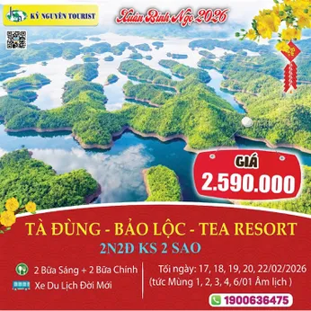[Tết Nguyên Đán 2026] TÀ ĐÙNG - BẢO LỘC 2N2Đ