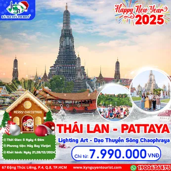 [TẾT DƯƠNG LỊCH 2025] TOUR THÁI LAN - PATTAYA - CÔNG VIÊN KHỦNG LONG NONG NOOCH - 5N4Đ