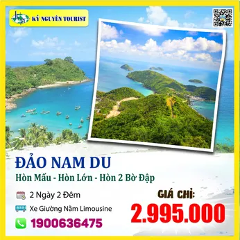 ĐẢO NAM DU - THIÊN ĐƯỜNG MALDIVES CỦA VIỆT NAM - XE GIƯỜNG LIMOUISNE
