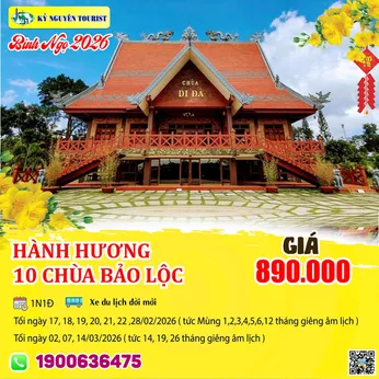[HH Tết 2026] THẬP TỰ BẢO LỘC - CHÙA ADI ĐÀ 1N1D