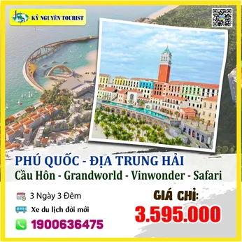 PHÚ QUỐC - ĐỊA TRUNG HẢI - CẦU HÔN KISS BRIDGE 3 SAO