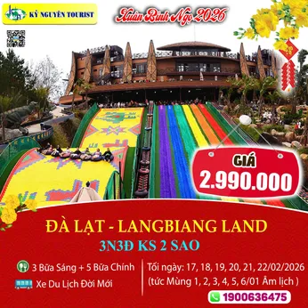 [Tết Nguyên Đán 2026] ĐÀ LẠT - LANGBIANG LAND 3N3Đ