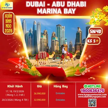 [Tết Nguyên Đán 2026] DUBAI - ABU DHABI 5N4Đ