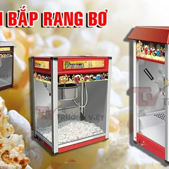 Máy Làm Bắp Rang Bơ - Có Máy Che