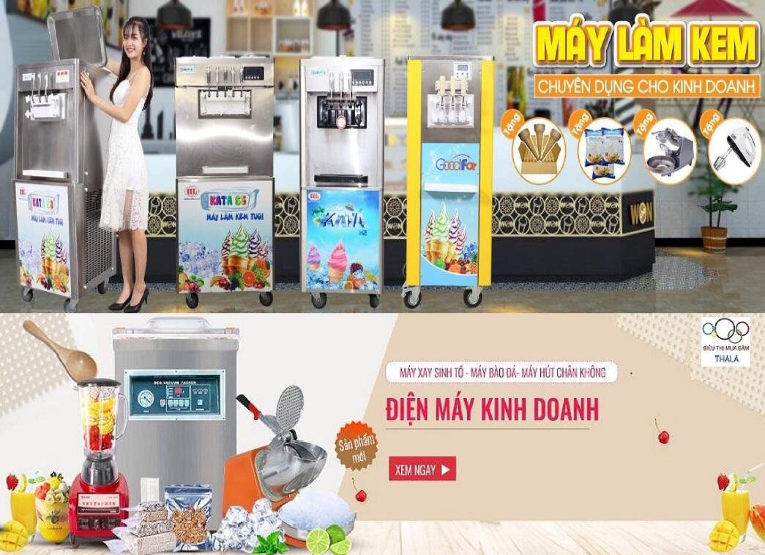 MÁY LÀM KEM TƯƠI