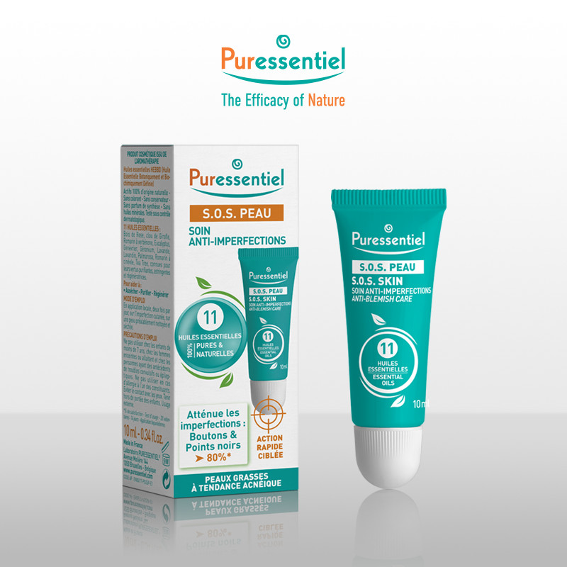 Gel Giảm Mụn - Mờ Sẹo Thâm Puressentiel - Sos Skin Anti-Blemish Care 10ml
