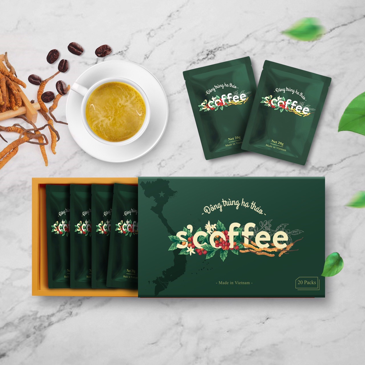 Đông Trùng Hạ Thảo S'Coffee chống mất ngủ, tăng cường sức khỏec