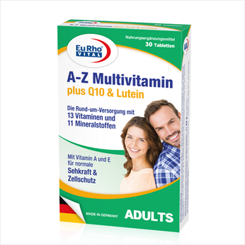 Viên uống EuRho® Vital A-Z Multivitamin plus Q10 & Lutein 