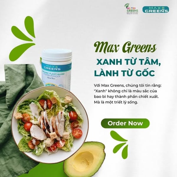Đạm thực vật hữu cơ Max Greens 454gm