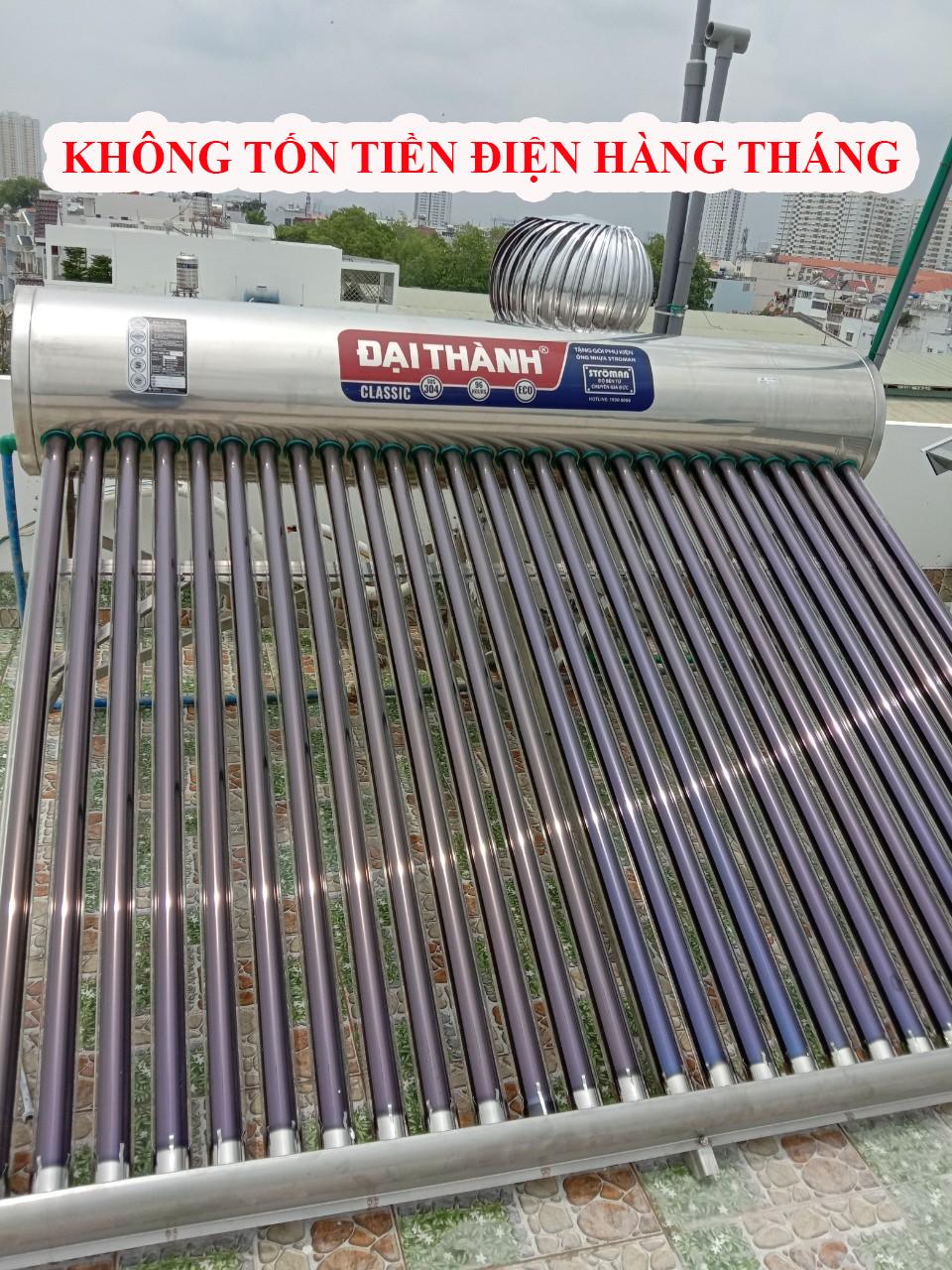 Sử dụng máy nước nóng năng lượng mặt trời với chi phí 0 đồng tiền điện Sử dụng máy nước nóng năng lượng mặt trời với chi phí 0 đồng tiền điện