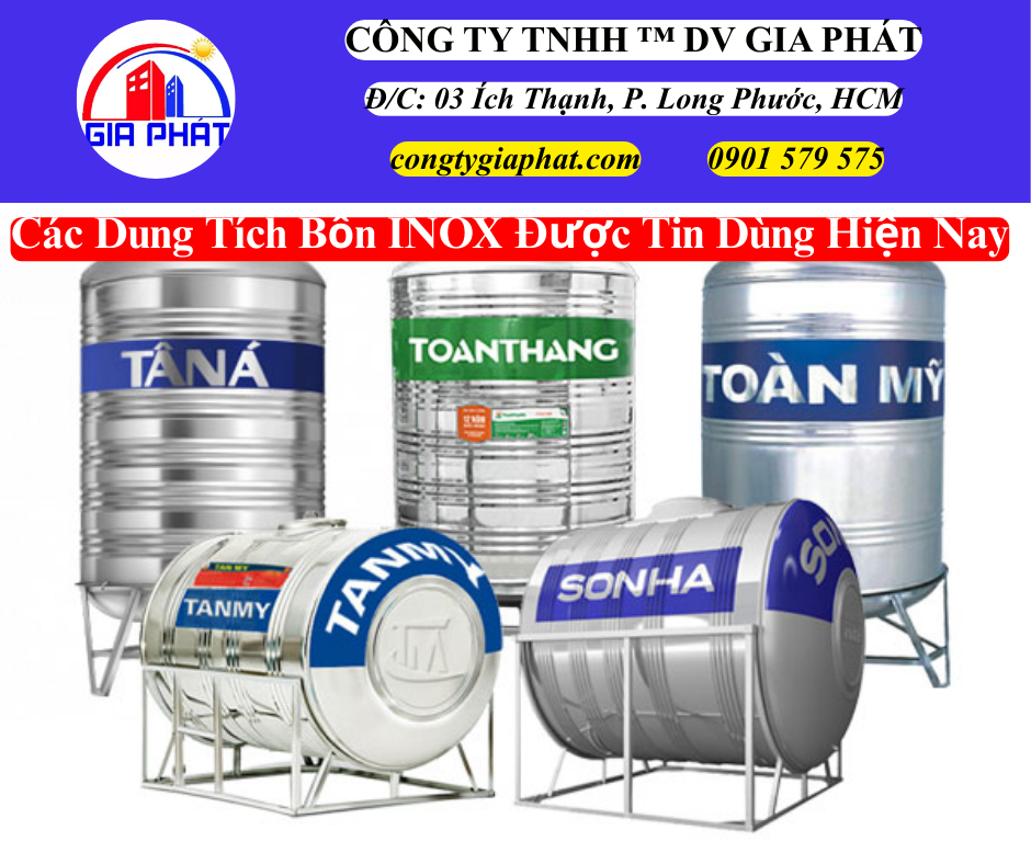 Các Dung Tích Của Bồn INOX Được Tin Dùng Hiện Nay