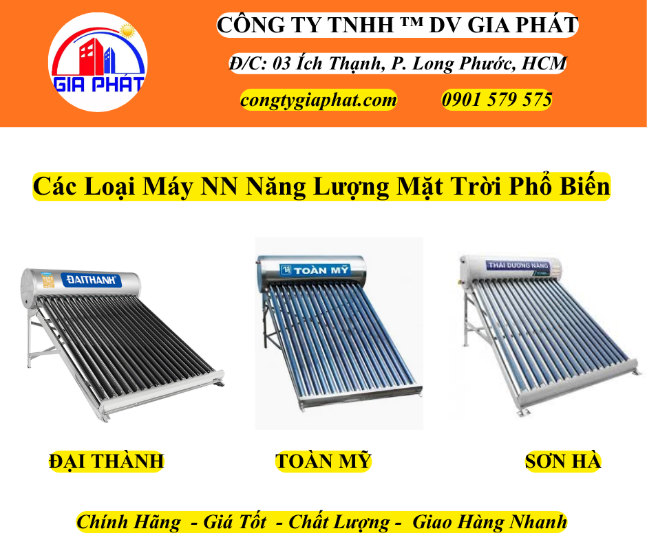 Các Loại Máy NN Năng Lượng Mặt Trời Phổ Biến Hiện Nay