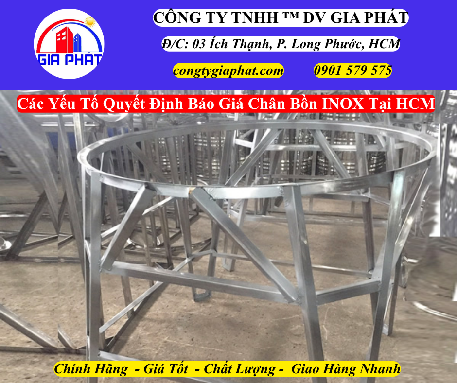 Các Yếu Tố Quyết Định Báo Giá Của Chân Bồn Nước INOX Tại HCM