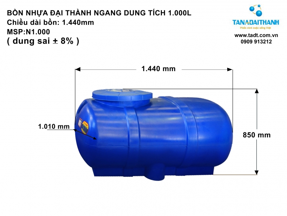 Bồn nước nhựa Đại Thành được sử dụng phổ biến